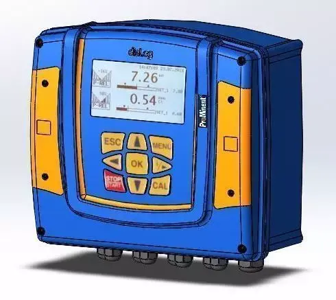 DACA DACB ProMinent CL2-pH Analyzer 3D model
