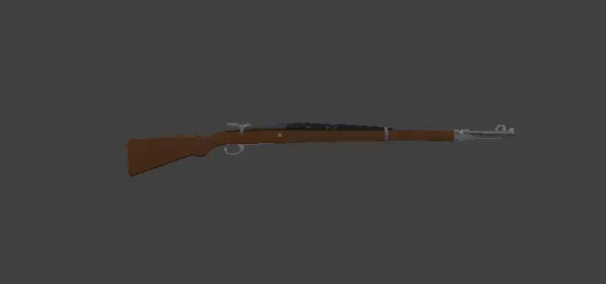 Mauser modelo 1909 Low poly Low-poly 3D model
