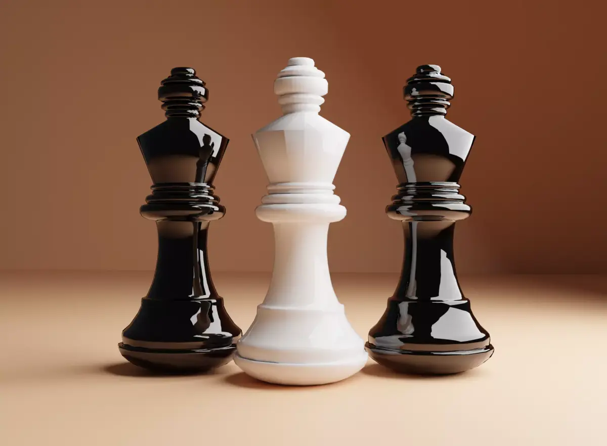 Chess pieces 3D model Low-poly 3D model