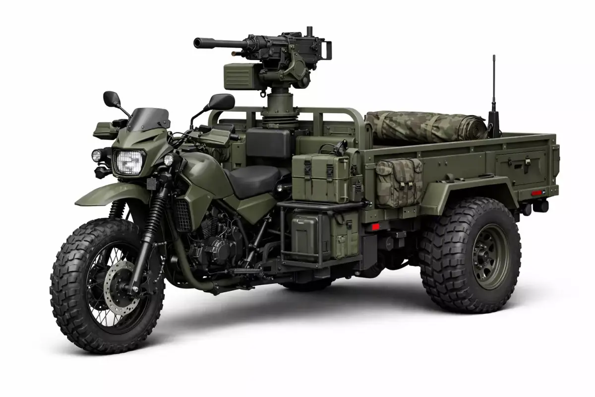 Military Tactical Trike Bike 3D model
