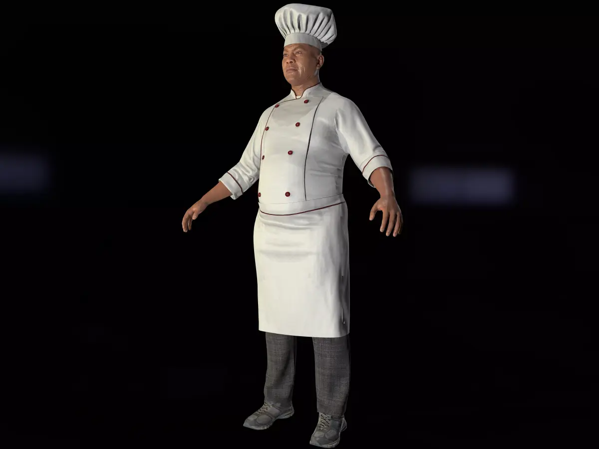 Master Chef with High-Quality 3D Models 3D model