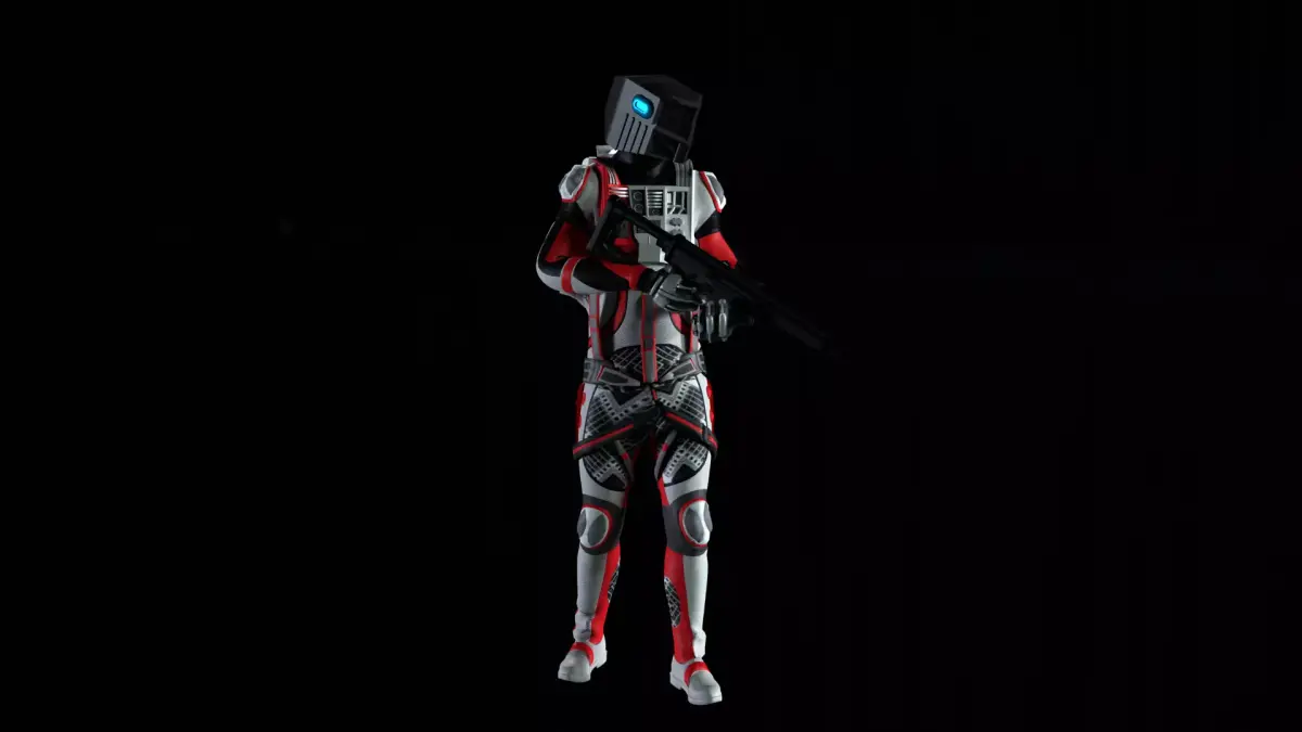 Robot Soldier - Assault Soldier Low-poly 3D model 18