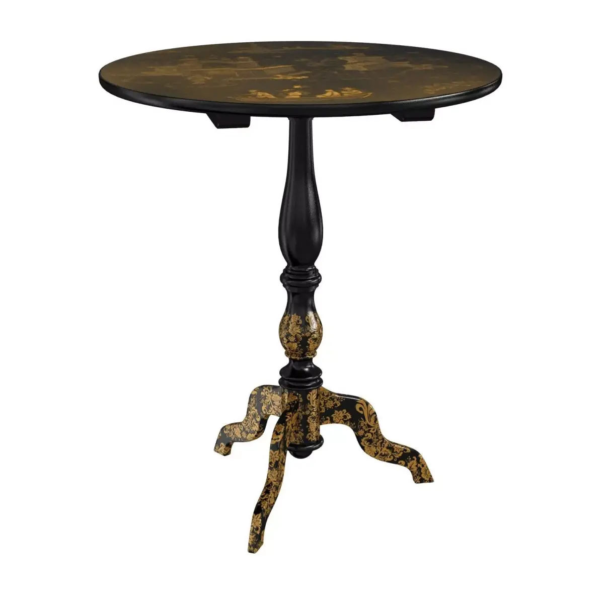 Antique Chippendale   Jade Inlaid Tea Table Chinoiserie Japaned 3D model