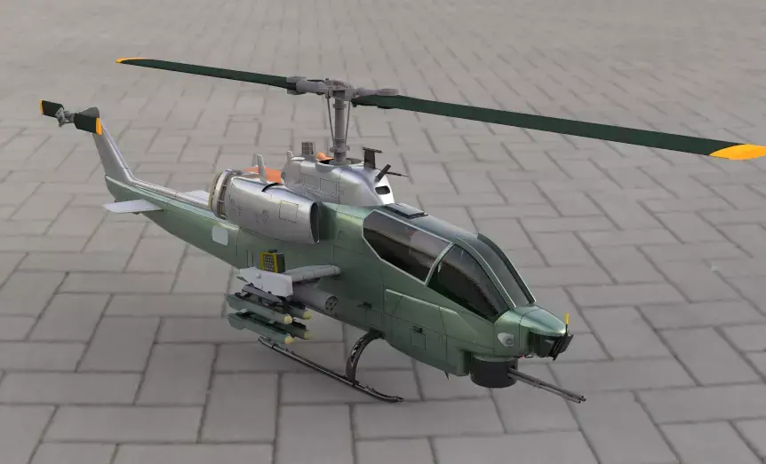 Bell AH-1 SuperCobra Printable Helicopter Model STL 3D print model