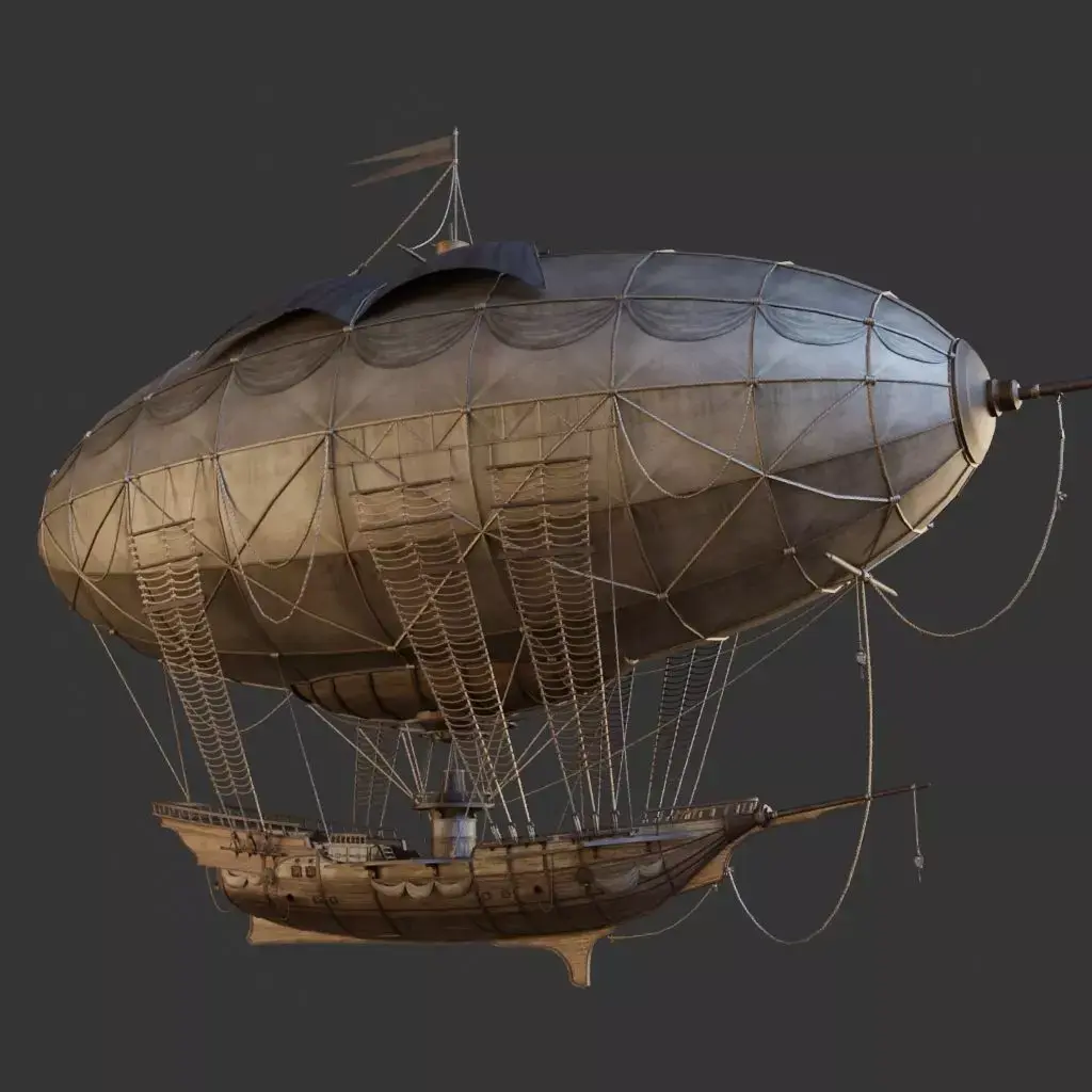 Air Ship Pack Low-poly 3D model