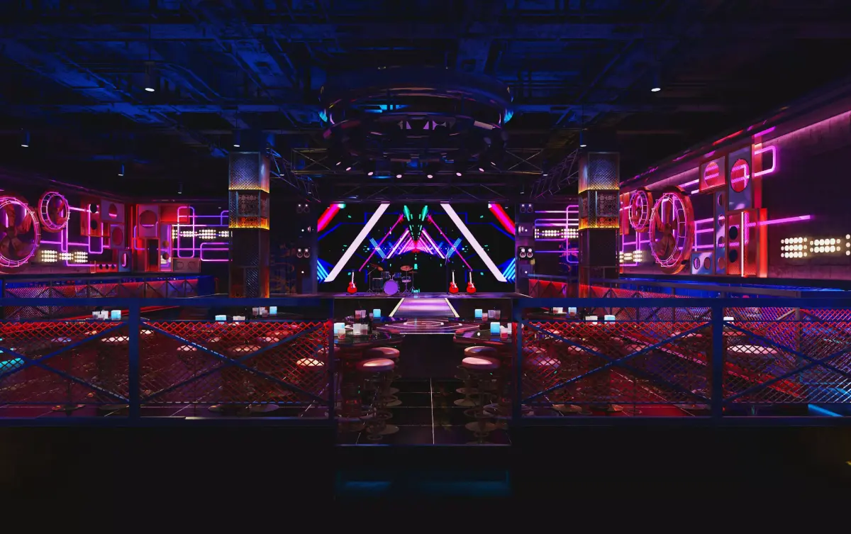 Industrial style bar-dance floor 3D model