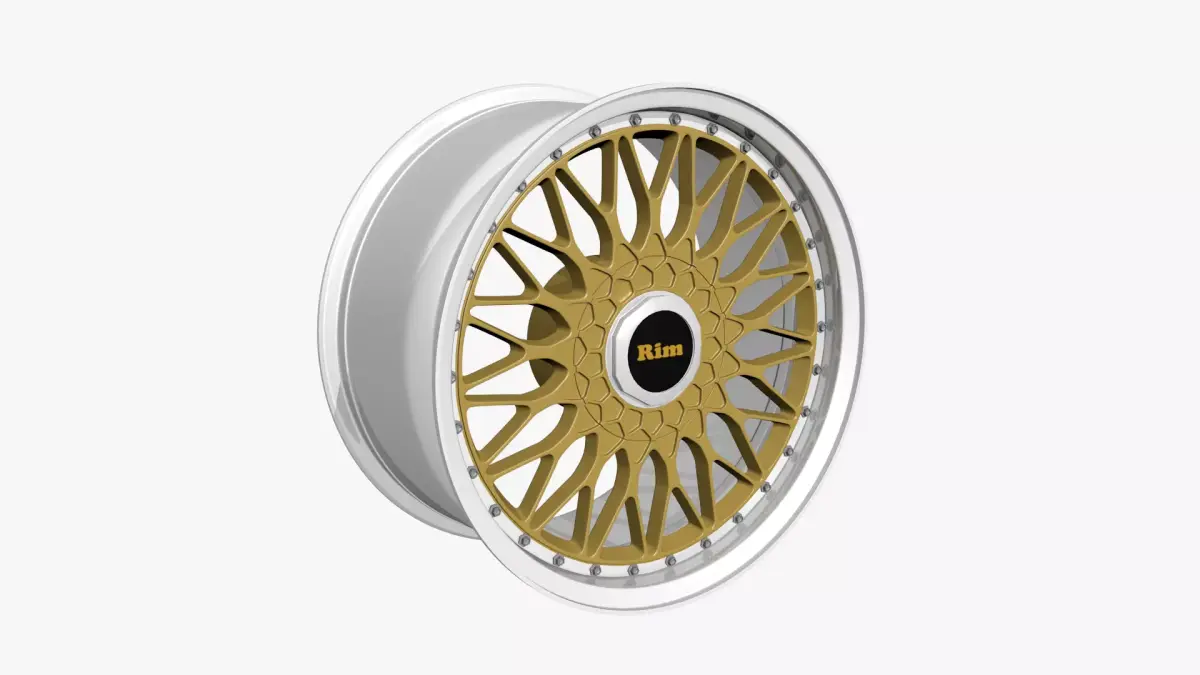 Rim Model gold wheel 3D model