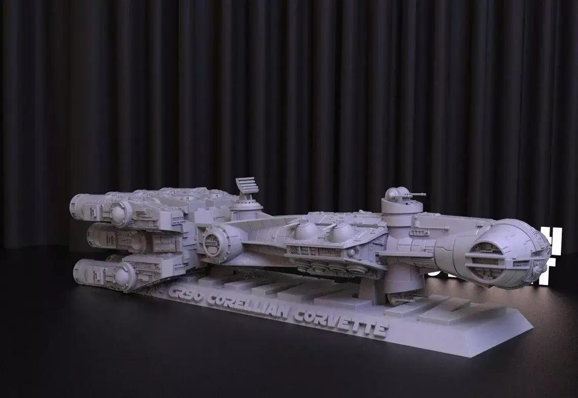 CR90 Space Ship 3D Print STL File for 3D Printing - Digital File 3D print model
