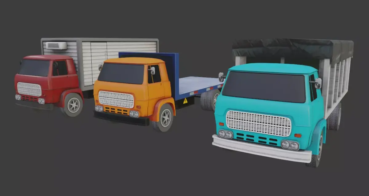 Fiat 673 Low-poly 3D model