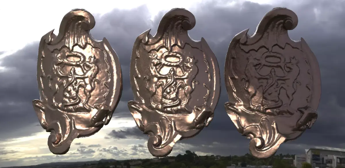 Military Medieval Crest Shield  3D model