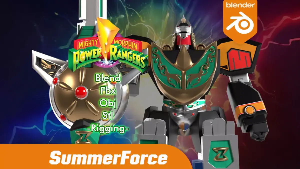 Dragonzord in Battle Mode - Power Ranger 3D model
