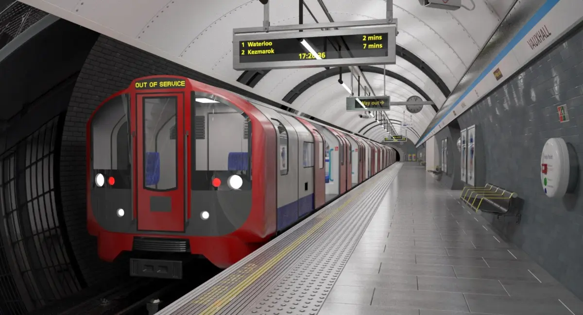 London Tube Underground Platform Scene 3D model