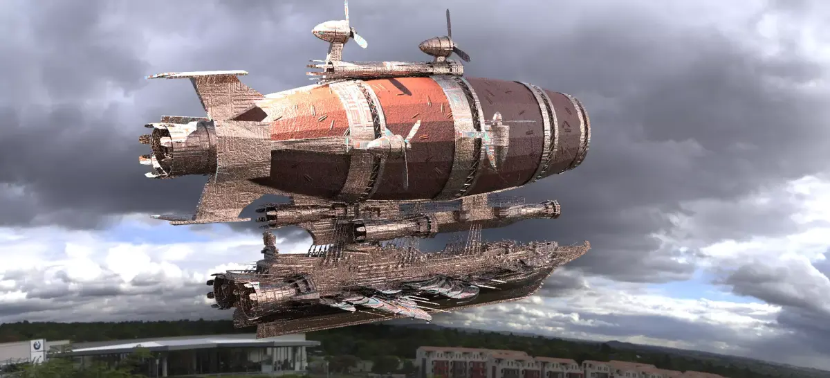 Zeppelin Airship Royalty 3D model