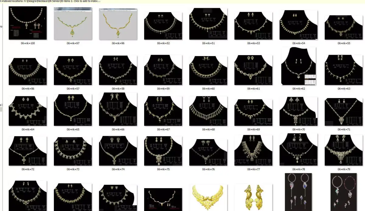 necklace bulk  50  STL files ready to print  part 03 3D print model