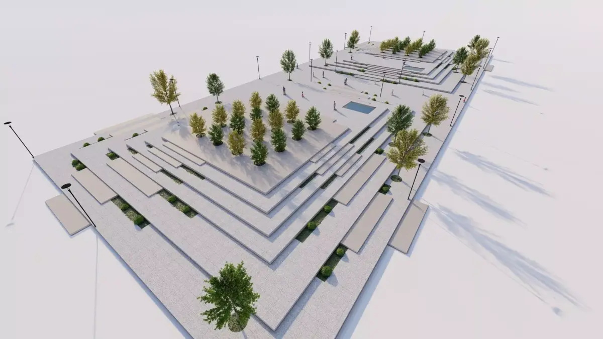 public park-Private Park Landscape Urban 3D model buy