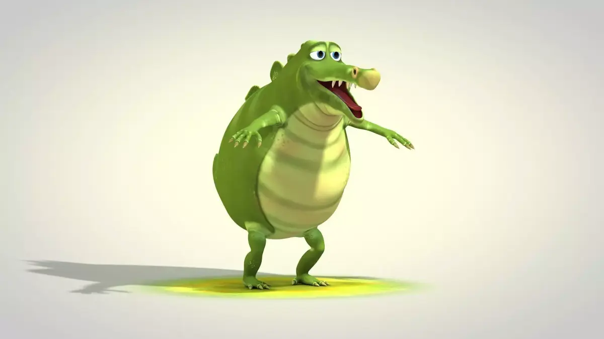 Crocodile cartoon 3D model