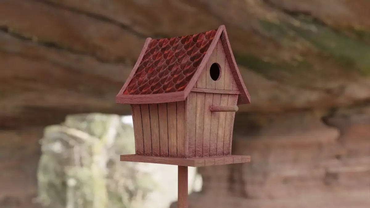 Bird House Low-poly 3D model get