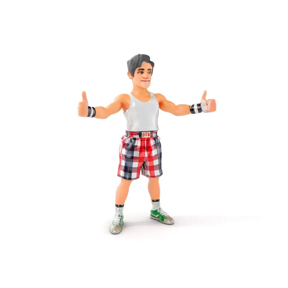 Young Athlete Character Model Rigged and Animated Low-poly 3D model