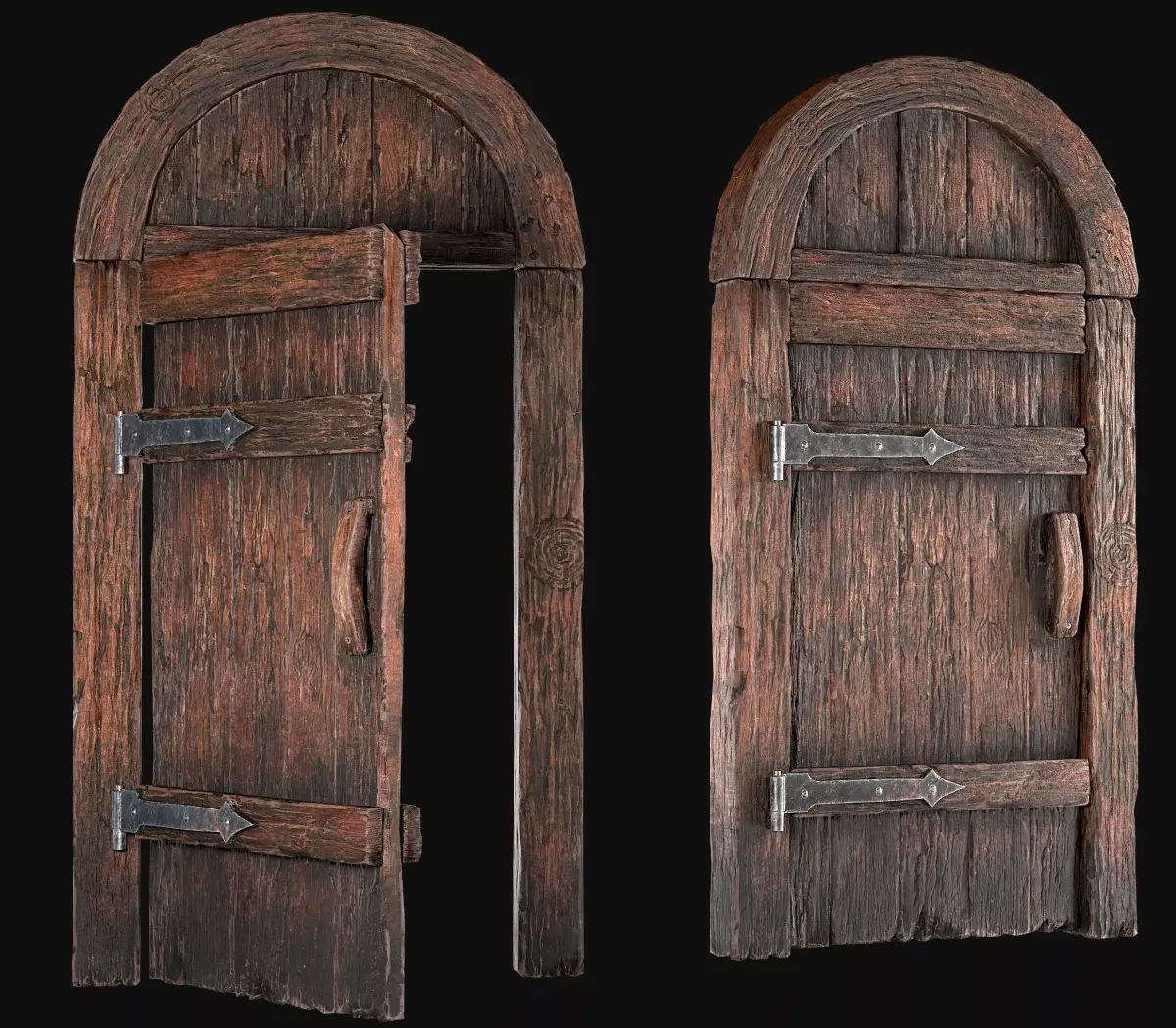 Medieval Door Low-poly 3D model purchase
