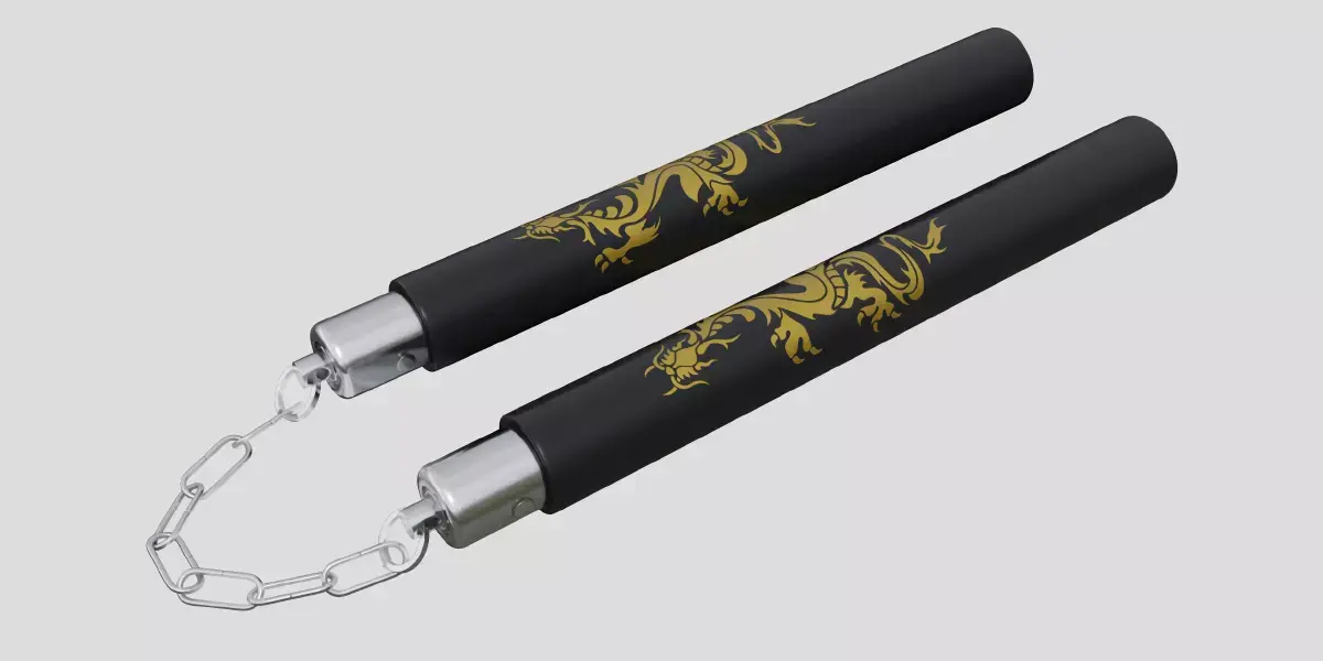 Nunchucks Free low-poly 3D model