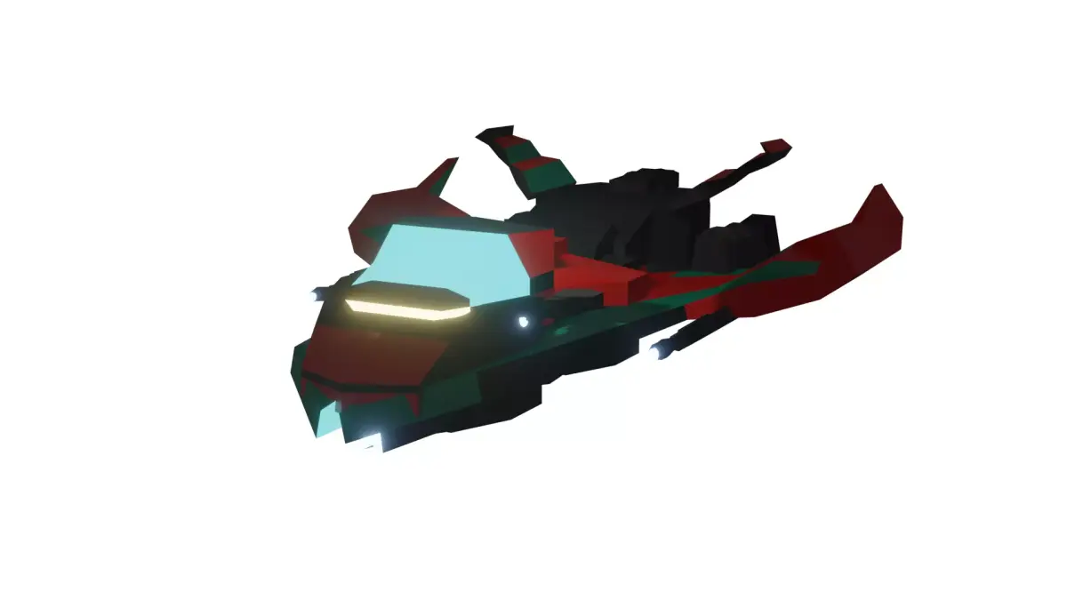 TD SpaceShip Low-poly 3D model