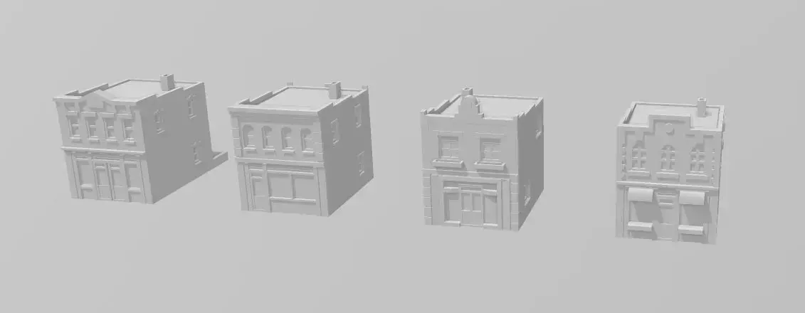 Classic City Shop Set - Storefront Swappable by Outland Models 3D print model