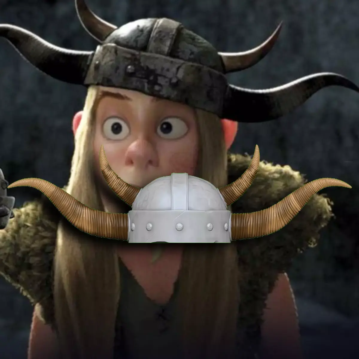 Tuffnut Thorston helmet -How to Train Your Dragon 3D print model