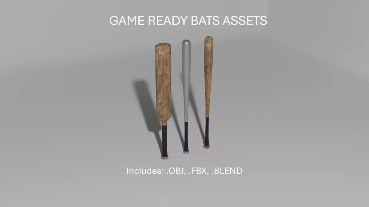 GAME READY BATS ASSETS Free low-poly 3D model