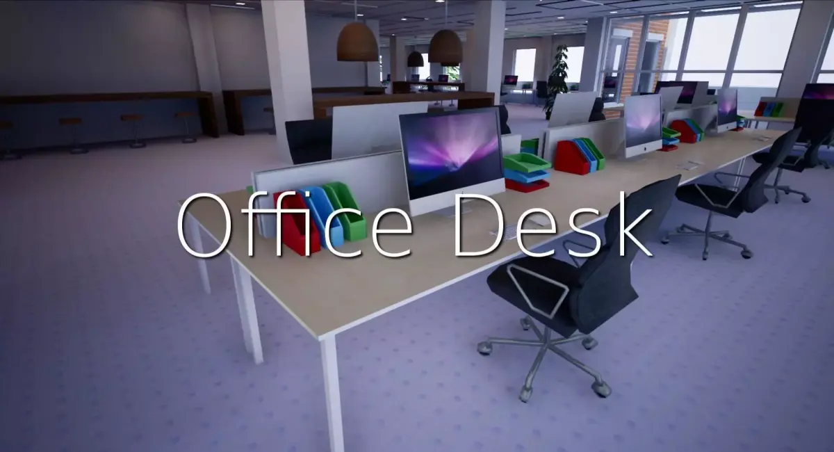 Office Desk SHC Quick Office LM Low-poly 3D model
