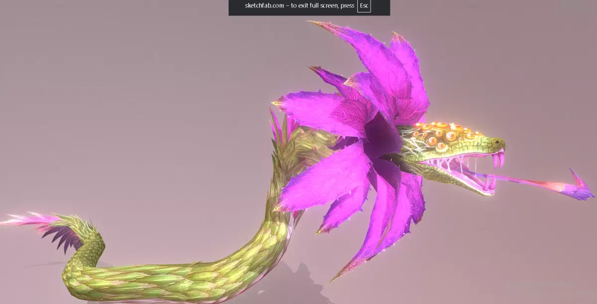 Mythical SnakePlant Wild Plant 3D model
