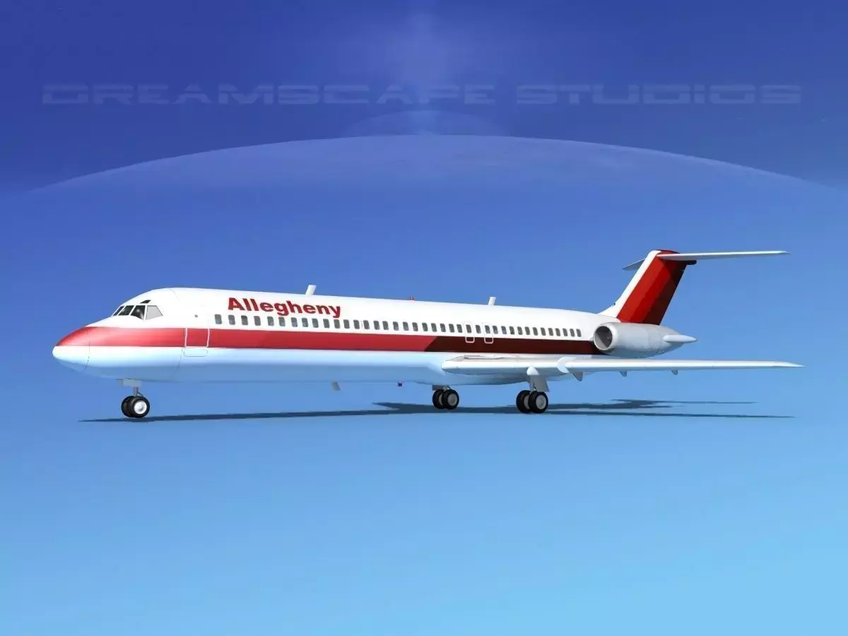 Douglas DC-9-40 Allegheny Airlines 2 3D model