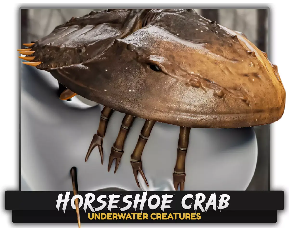 Horseshoe Crab - Trilobite - Monster Underwater Creature - 24 Low-poly 3D model