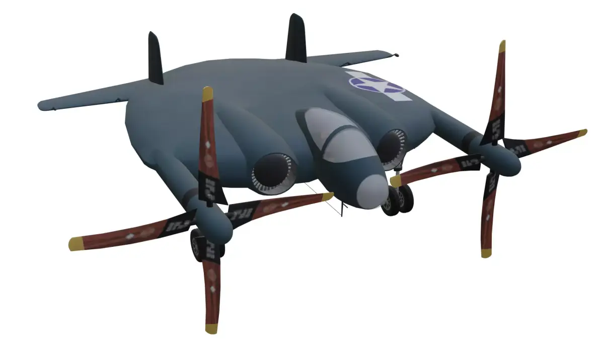Vought XF5U Low-poly 3D model get