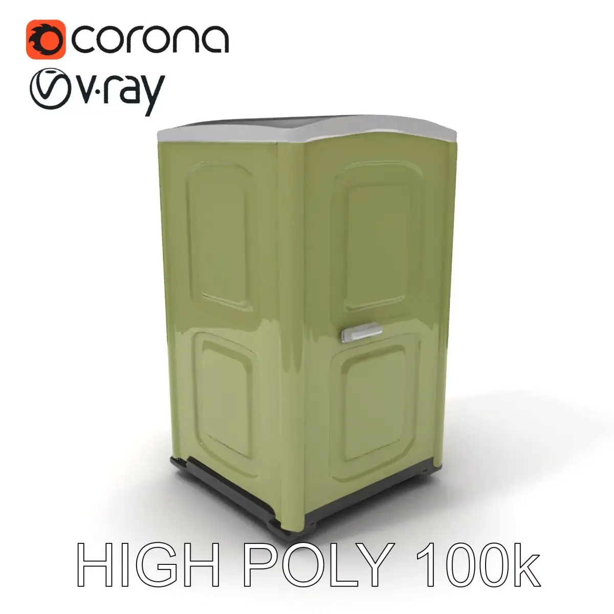 Portable Toilet D Model Pack with HighQuality Textures Low-poly 3D model