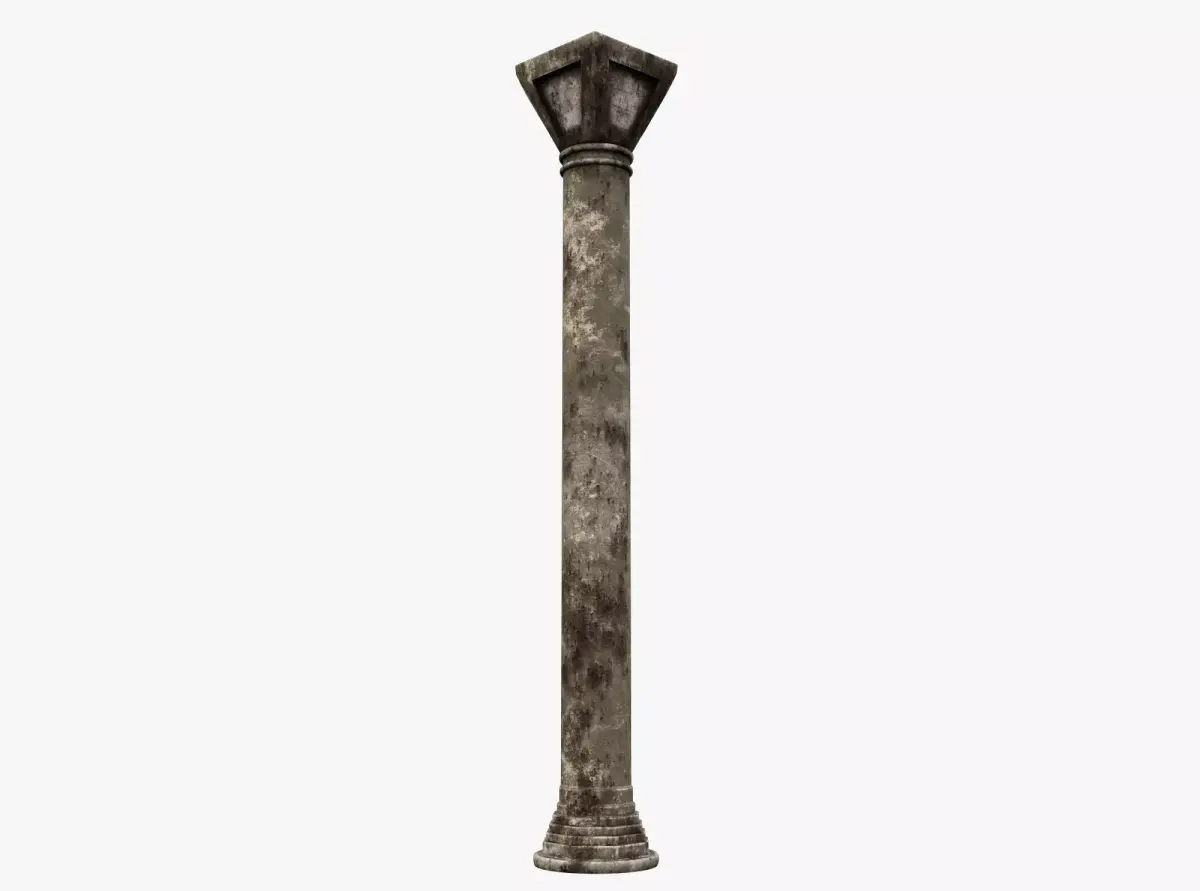Column stone Low-poly 3D model get