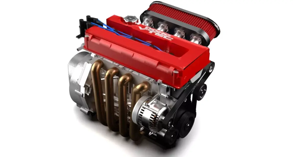 Honda B16A Engine Low-poly 3D model