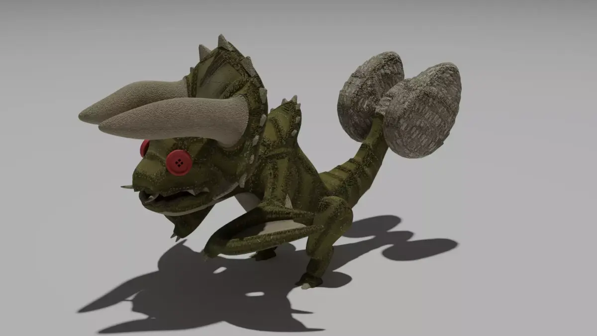 Diablos Plushy from Monster Hunter Series Low-poly 3D model