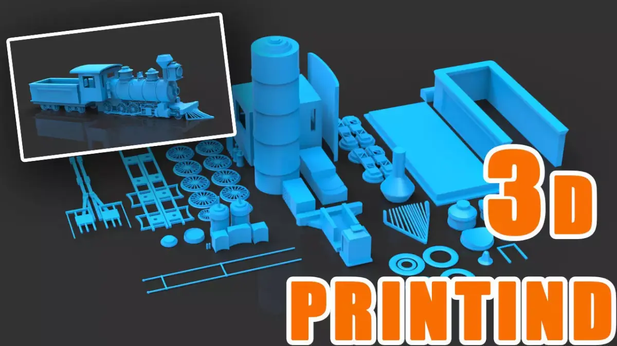train engine 3D print model purchase