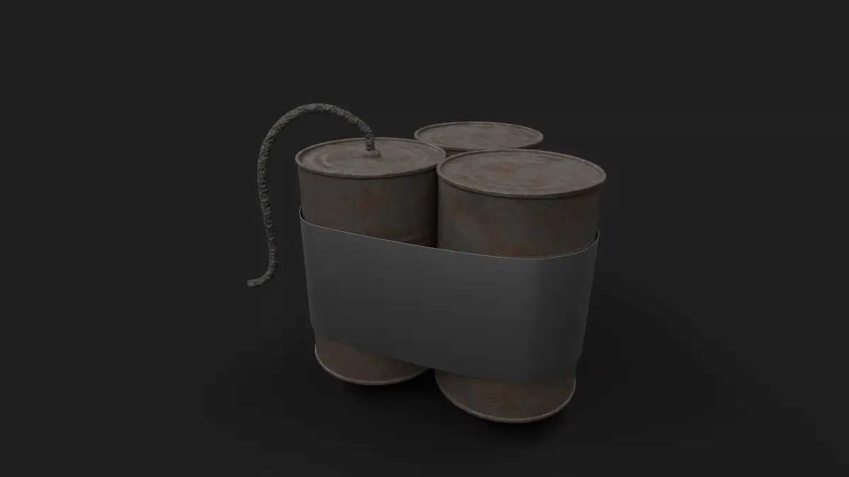 Beancan Satchel Charge Low-poly 3D model