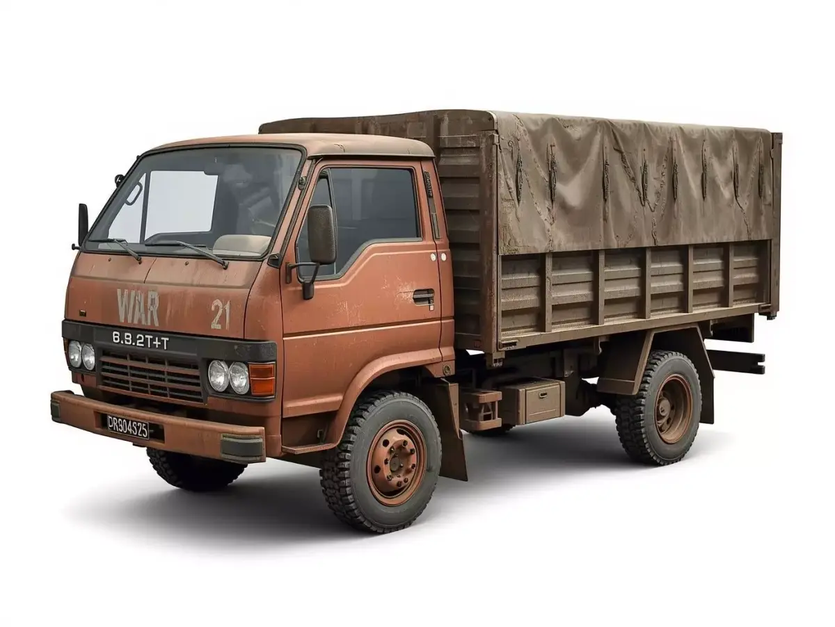 Small Middle Eastern Cargo Truck 3D Model Low-poly 3D model