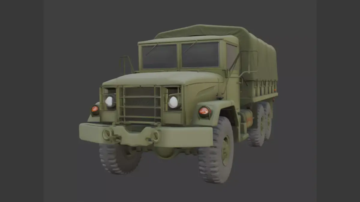 Military Cargo Truck 3D Model 3D model