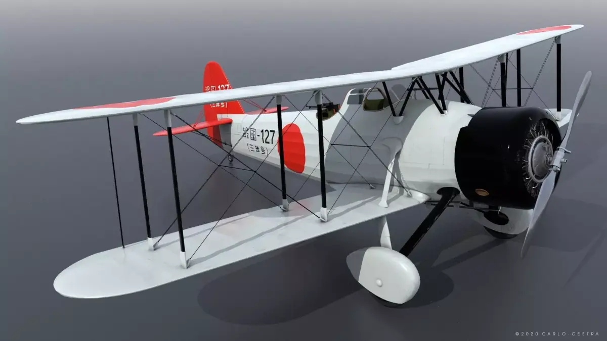 D1A2  Hokoku-127 - Not rigged Low-poly 3D model