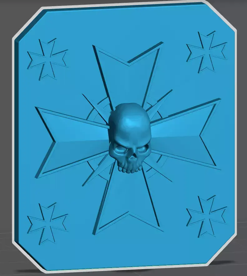 Templar Raider of Land Skull Cross Door 3D model