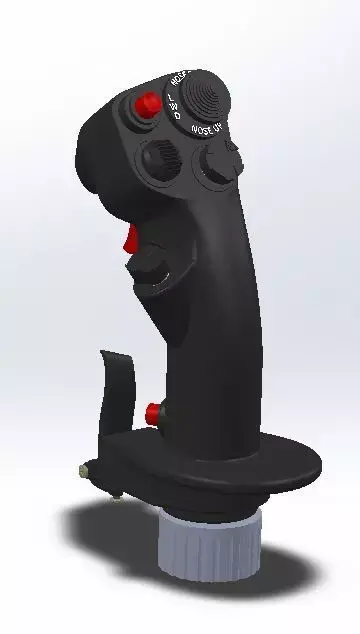 F-16 3d printing stick for simulation with electronics parts 3D print model