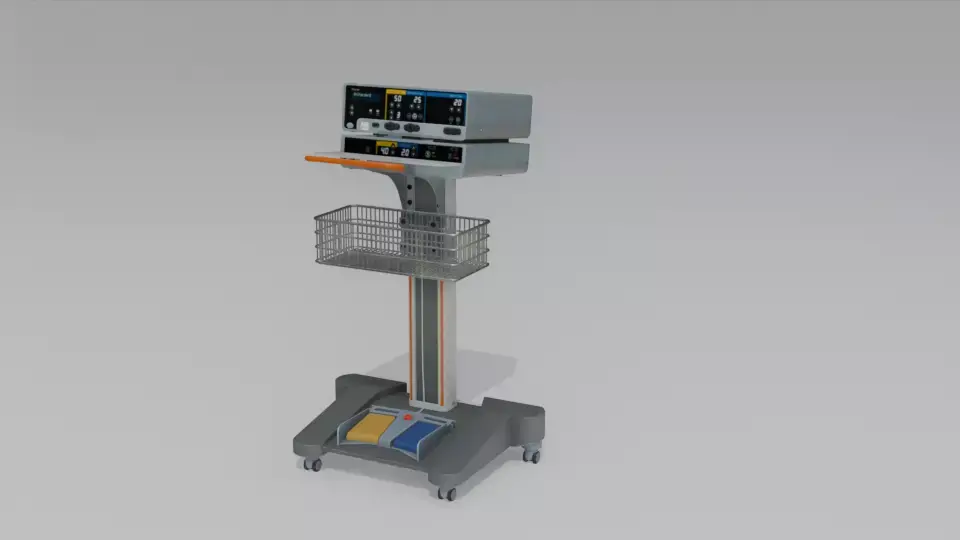 Hospital Equipment bowa electrosurgical unit Low-poly 3D model