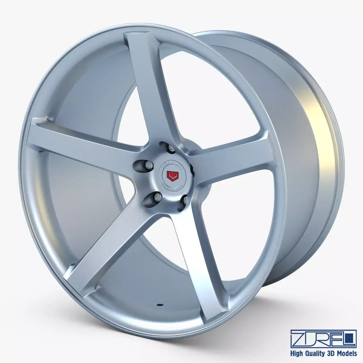 Vossen VPS-303 19 wheel silver 3D model