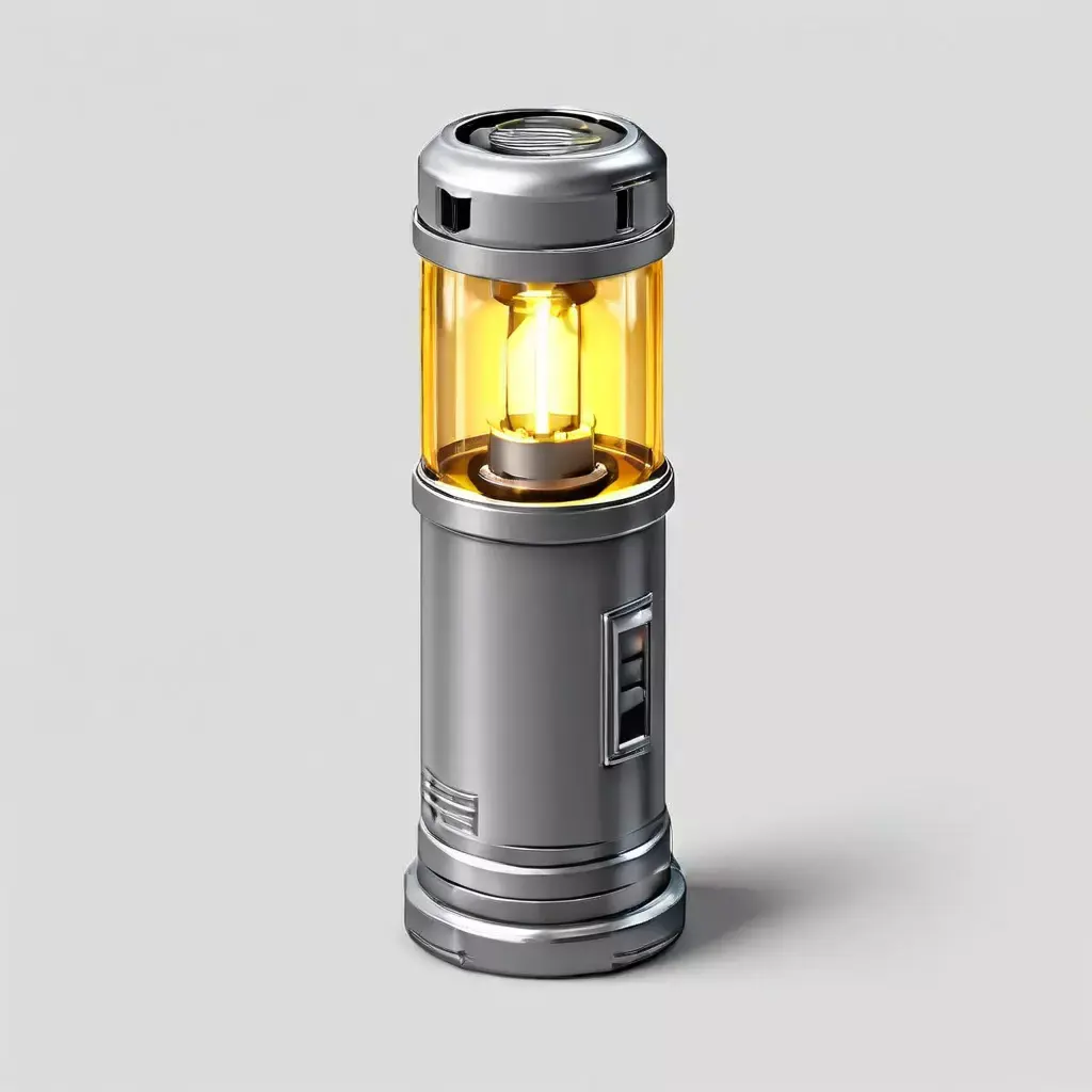 SciFi Futuristic Lamp Low-poly 3D model