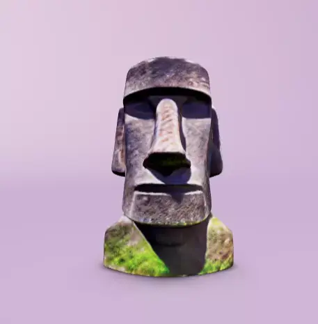 Easter island statue 3D model