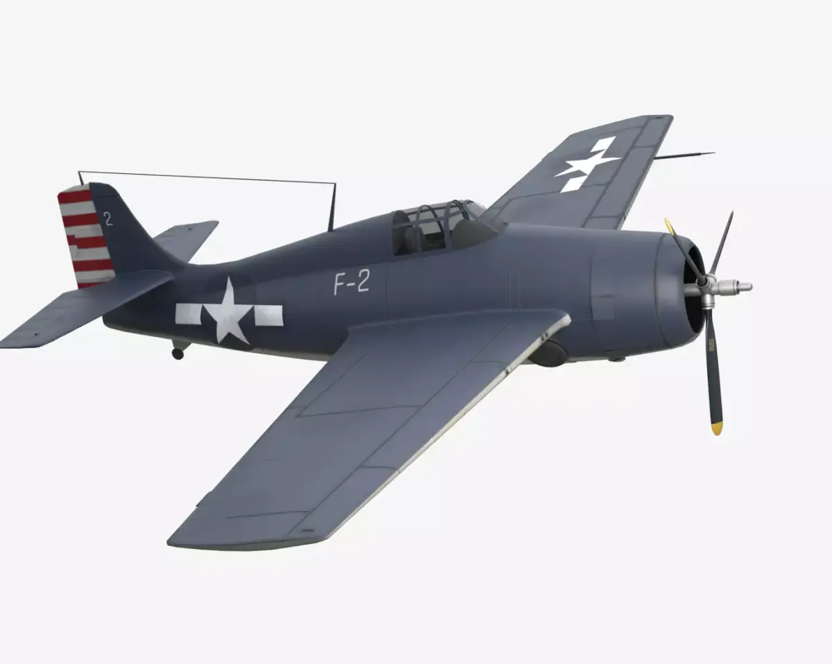 Grumman F4F Wildcat Low-poly 3D model
