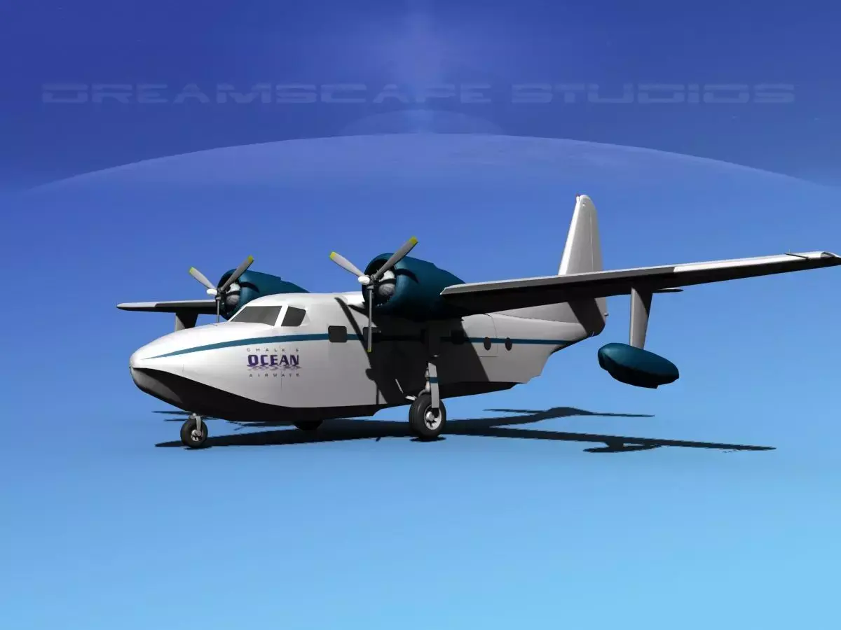Grumman G-73 Mallard Ocean Intl 3D model